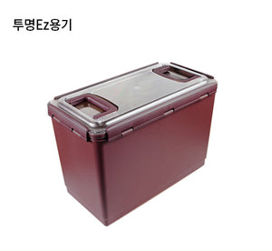 Clear Cover Burgundy Kimchi Container