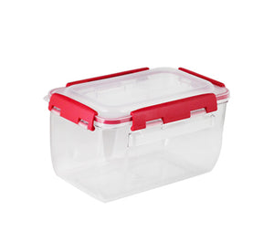 Clear with Red Trim Kimchi Container